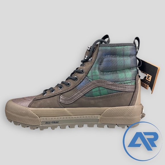 VANS Sk8-Hi Gore-Tex MTE-3 Men's Sizes Tech Plaid Brown Green Blue VN0A5I11BGS - Picture 4 of 8